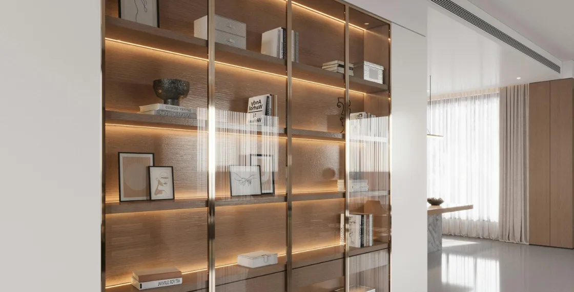 Glass shelves