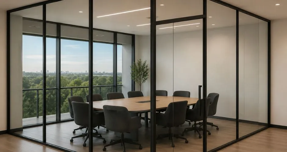 Glass partition